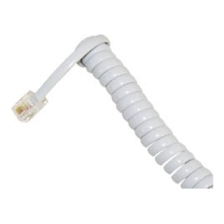 Τηλεφωνικό Καλώδιο Σπιράλ 4P4C 1.5m Λευκό T205-44 (208) KGD