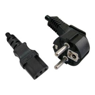 Καλώδιο Τροφοδοσίας H/Y 3x0.75mm 2m Ίσιο Μαύρο YUN