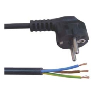 Καλώδιο Τροφοδοσίας 3x1.0mm 1.5m Σούκο Γωνία Μαύρο YUN