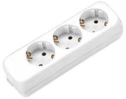 Πολύπριζο 3 Θέσεων Χωρίς Καλώδιο Λευκό GES-035