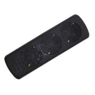 Πολύπριζο 3 Θέσεων Χωρίς Καλώδιο Μαύρο GES-035