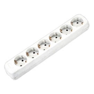 Πολύπριζο 6 Θέσεων Χωρίς Καλώδιο Άσπρο GES-038