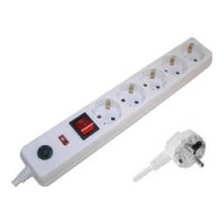 Πολύπριζο Προστασίας Υπέρτασης & Ασφαλείας & Διακόπτη 5 Θέσεων G05MKGD