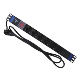 Rack Πολύπριζο 19' 1U 4 Θέσεων + Διακόπτη 16A SFW